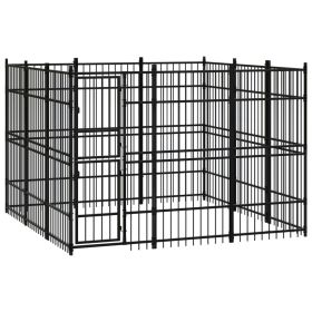 Outdoor Dog Kennel Steel 89.2 ftï¿½ï¿½