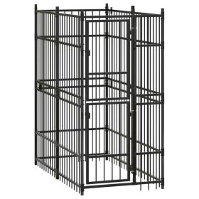 Outdoor Dog Kennel Steel 19.8 ftï¿½ï¿½