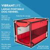 Life Large Portable Dog Kennel, Red