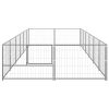 Dog Kennel Silver 129.2 ftï¿½ï¿½ Steel