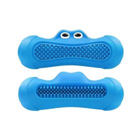 Vocal Rugby Pet Toy Natural Rubber Molar Toy (Option: Light Blue Big Mouth Monster)