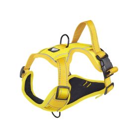 Pet Harness Reflective Commuter Chest Back Explosion-proof Hand Holding Rope Dog Leash (Option: Yellow-S)