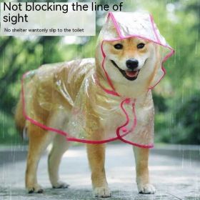 Pet Raincoat Dog Small Dog (Option: Pink-XS)