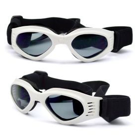 Goggles For Dogs Pet Sunglasses UV Protection UV400 Lens Multiple Colors (Color: White)