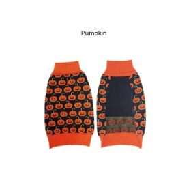 Halloween Dog Sweaters Pet Costume Teddy Warm Leisure Sweater Cosplay Clothes For Dogs Pets Outfits (Option: Orange Small Pumpkin-M)