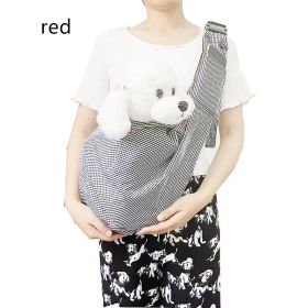 Crossbody Out Shoulder Pet Bag Foldable And Portable (Option: Red-Shoulder Strap Not Adjustable)