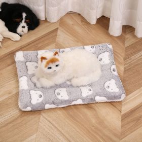 Pet Mat Warm Blanket Cartoon Double-sided Kennel (Option: Grizzly-Mat 40x50cm)