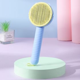 Cat Comb Floating Hair Comb Brush Dog (Color: Blue)