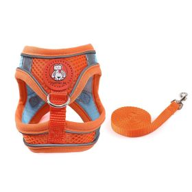 Breathable Reflective Mesh Haulage Rope Package (Option: Orange Blue-S)