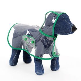 Pet Raincoat Dog Small Dog (Option: Green-XS)