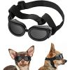 Lewondr Small Dog Decorations Sunglasses UV Protection Goggles Eye Wear Protection with Adjustable Strap Waterproof Pet Sunglasses for Dogs Pet Sun Gl