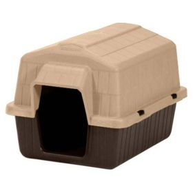 Aspen Pet Pet Barn 3 Plastic Dog House, Small, 26.5"L x 18"W x 16.5"H (Color: Brown)