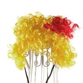 Pet Wig Afro Bangs Cat (Option: Yellow Red With Ears-Head Circumference)