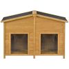 47.2 ' Large Wooden Dog House Outdoor;  Outdoor & Indoor Dog Crate;  Cabin Style;  With Porch;  2 Doors