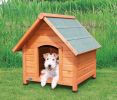 Cottage Weatherproof Small Wooden Outdoor Dog House with Elevated Floor, Brown