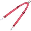 Dog Double Leashes - No Tangle Dog Leash Coupler; Comfortable Shock Absorbing Reflective Bungee Lead for Nighttime Safety