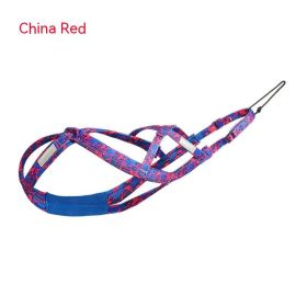 Dog Sled Chest Strap Hand Holding Rope (Option: Rose Red-XL Code)