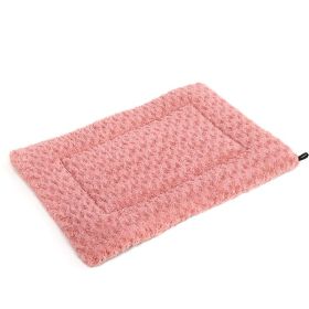 Pet Pad Dual-use Dog Mattress Four Seasons Easy To Clean Oxford Cloth Mat Dog Cage Mat (Option: Light Pink-L)