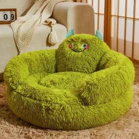 Kennel Winter Thermal Bed Medium And Small (Option: Green Smile Little Monster-XL)