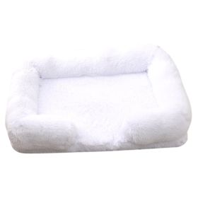 Doghouse Cathouse Plush Round Pet Bed (Option: M27 White-XXL Contains Inner Sleeve)