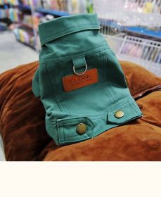 Dogcat Autumn Traction Denim Jacket (Option: Green Traction Clothes-S)