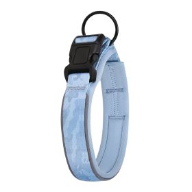 Pet Dog Reflective Polyester Collar (Option: Camouflage Blue-L)